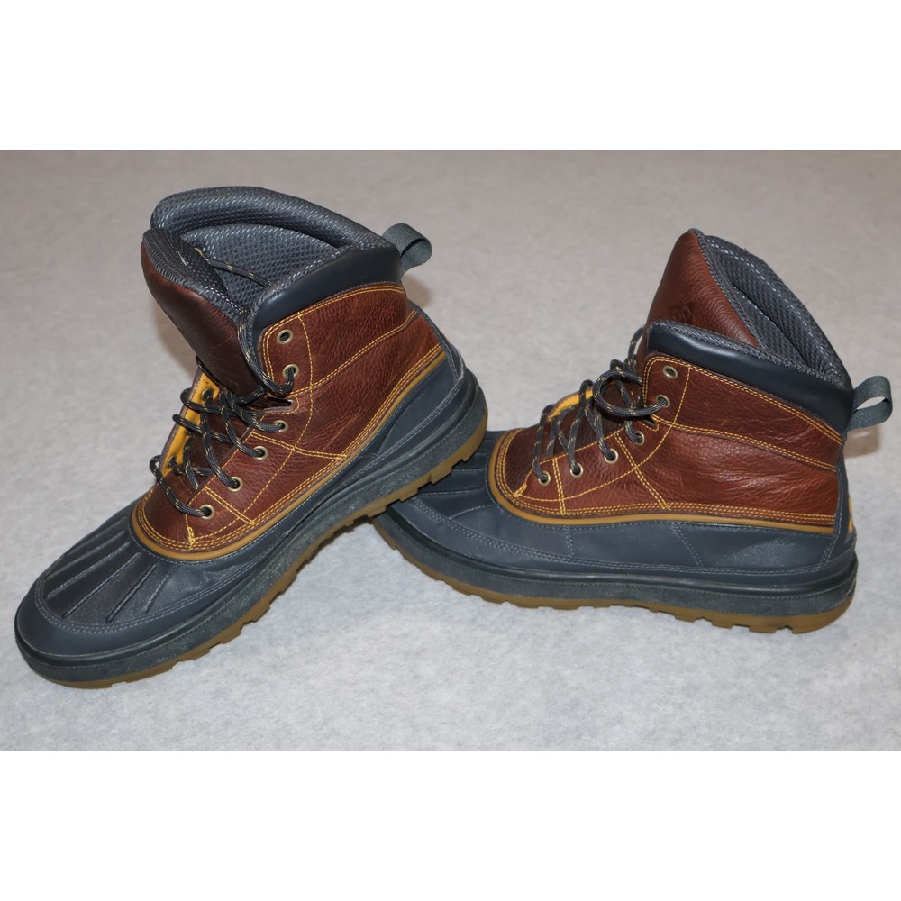 Nike Woodside 2 High ACG Mens 11 Brown Navy Blue Duck Boots Hiking 525393-770 **